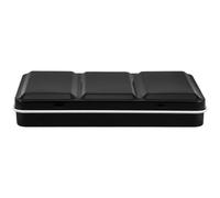 FELTECHELECTR Watercolor Pans with Compartments Empty Metal Box Black Enamel Travel Palette for Storing Solid Watercolor Paints Artists