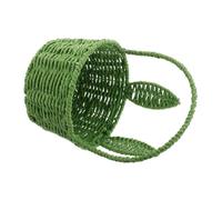 FELTECHELECTR Wicker Easter Basket Bunny Ears Handwoven Rope Tote Bag for Hunts Fruit and Flowers Unique Easter Bunny Present for Spring Celebrations