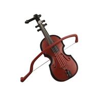 FELTECHELECTR Wood Grain Violin Pendants 10pcs Christmas Ornaments Small Violin Decorations for Home
