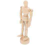 FELTECHELECTR Wooden Artist Mannequin with Flexible Joints and Posable Limbs, Lightweight Proportional Sized Drawing Figure for Art Practice and House Decoration, Beige Natural Wood Model