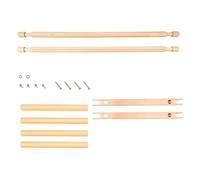 FELTECHELECTR Wooden Cross Stitch Stand Embroidery Frame for Quilt and Crewel, Practical DIY Embroidery Tool with Easy to Store Desktop Design in Beige