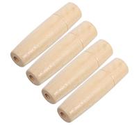 FELTECHELECTR Wooden File Handles Replacement 4pcs with Comfortable Grip and 7mm Interface, Sturdy Wood Material for Hardware Tools and Teapots, for Commercial Kitchens and Construction Sites