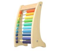 FELTECHELECTR Wooden Math Calculation Rack Abacus for Fall-resistant Counting Frame with Beads Educational for Brain Development Hand-eye Coordination and Speed Accuracy Enhancement