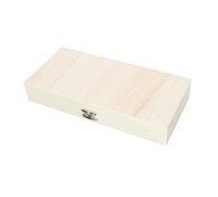 FELTECHELECTR Wooden Microscope Slide Storage Case Positions for Biology Specimens Natural Material Holds up to Slides Compact Design Buckle for Easy Access