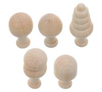 FELTECHELECTR Wooden Mini Mushroom and Tree Ornaments for DIY Painting and Graffiti Crafts, Reusable Wood Decorations in Beige, for Display on Shelves Or Desks