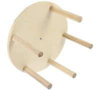 FELTECHELECTR Wooden Parrot Rotating Bird Wheel in Khaki Colour for Parrots and Birds Sturdy Playing and Exploring Perch Stand for Parakeets
