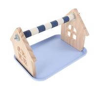 FELTECHELECTR Wooden T-stand Bird Perch for Parakeets and Lovebirds Professional Training Aid with Comfortable Perching Experience, Sturdy Wood and Plastic Material, for Living Area Or Dining