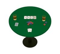 Feltectors Felt Card Game Table Cover for Poker, Mahjong, Domino,Bridge and Board Game, Elastic Fitted Tablecloth for 60 to 72 Inch Round, Green