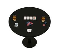 Feltectors Poker Table Cover Felt for Games Fitted Round Black Tablecloth Elastic Tables 36 and 42 in to 48 inches (Black, 36)