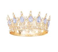 Feltent Gold Crown for Women Crystal Tiara and Queen Crown for Girl Wedding Headband for Bride Hair Accessories for Costume Birthday Party Cake Decoration Prom