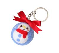 Felting Craft Set for Christmas Keychain Making Beginner Needle Felting Supplies with Instruction Portable Set for Travel