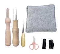 Felting Kit, Felting Needles, Felting Mat, Needle Felting, Needle Felting Pad, 1 PCS Needle Felting Mat and 2 Felt Needle, A Pair of Finger Cots, 5.9 X 4.92 X 1.38 Inch Needled Felting Mat Whit Feltin