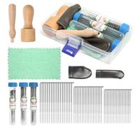 Felting Needles Kit - 3 Sizes Wool Felting Needles with Wooden Handle Storage Box for Beginner & Professional DIY Projects