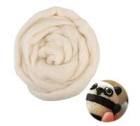 Felting Wool 100g Beige Needle Felting Wool for Craft Projects Soft Wool for Needle Felting and Wet Felting Ideal for Beginners and Experienced Crafters Suitable for DIY Crafts and Art