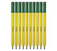 Felto Felt Tip Colouring Pens, GREEN, Fine Point, Pack of 50, Felt Tip Pens for School Office Home Everyday Use, Ideal for Draw Sketch Write Mark Colour