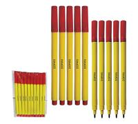 Felto Felt Tip Colouring Pens, RED, Fine Point, Pack of 10, Felt Tip Pens for School Office Home Everyday Use, Ideal for Draw Sketch Write Mark Colour