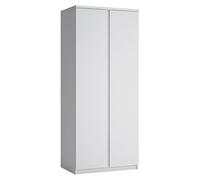 felton wooden wardrobe with 2 doors in white