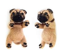 Feltsky Brown Pug Needle Felting Kits 10cm Height - They are Friends DIY Craft Kit for Beginner Mother's Day, Birthday Present