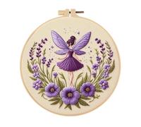 Feltsky Elf Embroidery Kit for Starter Include Everything to Make 20CM Craft Kit for Mom Grandma Girlfriend Birthday Present