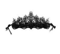 Felty Cloth Crowned Hair Hoop with Embroidered Patterns and Glittering Beads Great for Theatrical Event Weddings Elegant Party Headpiece