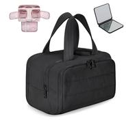 Feltz Toiletry Bag-Travelfree Convely Toiletry Bag, Puffy Multi-Functional Toiletrys Bags with Handle for Accessories,Essentials, Toiletries, Leisure Travel (Black)