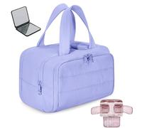 Feltz Toiletry Bag-Travelfree Convely Toiletry Bag, Puffy Multi-Functional Toiletrys Bags with Handle for Accessories,Essentials, Toiletries, Leisure Travel (Purple)