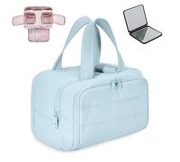 Feltz Toiletry Bag-Travelfree Convely Toiletry Bag, Puffy Multi-Functional Toiletrys Bags with Handle for Accessories,Essentials, Toiletries, Leisure Travel (Blue)