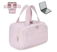 Feltz Toiletry Bag-Travelfree Convely Toiletry Bag, Puffy Multi-Functional Toiletrys Bags with Handle for Accessories,Essentials, Toiletries, Leisure Travel (Pink)