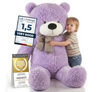 Feluna® Giant Teddy Bear XXL 120 cm - Big Plush Bear, Purple
