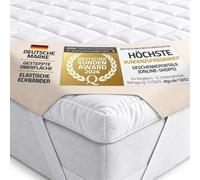 Feluna® Mattress Topper 500 g/m² - Padded Mattress Protector 120x200 | Microfiber quilted topper for mattresses up to 25 cm - fits like a fitted sheet - allergy-friendly