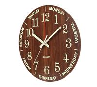 Felvoro Wall Clock 12 Inch Silent Non-Ticking Modern Clocks Battery Operated - Analog Small Classic for Office, Home, Bathroom, Kitchen, Bedroom, School, Living Room Glow-in-The-Dark Clock