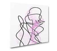 Femal Form Purple Canvas Print | Gallery Wrapped 30mm Frame Wall Art | 14x14 inches | Ready to Hang | Modern Picture | Living Room Bedroom Lounge Office