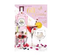 Female 60th Happy Birthday Card - Gin & Cocktails