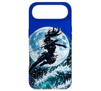 Female Anime Ninja Warrior with Swords Under Full Moon Case for iPhone Air
