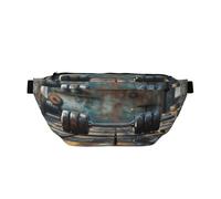 Female at The Gym Doing Dumbbells Fanny Pack for Women Man,Sports and Fitness Waist Belt Bag Crossbody for Sports Travel Hiking Running Jogging