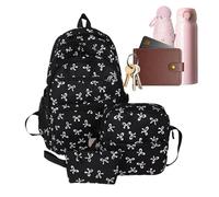 Female Backpack - Stylish Bowknot Book Bag, Cute Spacious School Dry | Lightweight Fashion Travel Wheel Backpack Sak Multifunction Shoulder Pack, Trendy Carrying Sak for Women Work, Black, Se référer