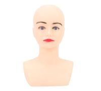 Female Bald Mannequin PVC Reusable Cosmetology Face Makeup Doll for Practice