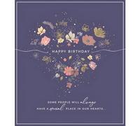 Female Birthday Card for Her - General Card for Women - Special Finish - Contemporary Floral Design - Illustrated Insert Leaf - Made in the UK - Eco-Friendly