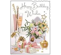 Female Birthday Card for Her - General Card for Women - Special Finishes - Feminine Floral Design - Made in the UK