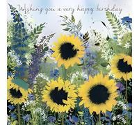 Female Birthday Card for Her - General Card for Women - Sunflower Burst - Floral Design By Jane Morgan - Made in the UK - Eco-Friendly