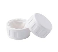 Female Blanking Cap PVC Pipe End Cover Internal Threaded Socket Fitting for Water Lines Drain Valves White 20mm