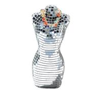 Female Body Sculpture Silver Reflective Art Creative