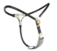Female Chastity Belt Stainless Steel Adjustable Lockable Underwear - Invisible Bondage Briefs Chastity Device for Women, BDSM Restraint Sex Toy for Adult Sex Games