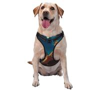 Female City Night No Pull Dog Harness Adjustable Reflective Oxford Easy Control Medium Large Dog Harness