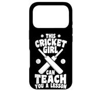 Female Cricket Player Team Sports Case for iPhone 17 Pro