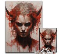 Female Demon Demoness1000 Piece Jigsaw Puzzle Challenging Puzzles Colorful Home Decor Interactive Family Game 1000 PCS(75x50cm)