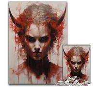 Female Demon Demoness1000 Pieces Puzzles for Adults Impossible Jigsaw Puzzles for Adults HighDifficulty Brain Teaser for Teenagers 1000 PCS(38x26cm)