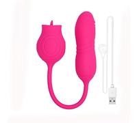 Female Dildo Vibrator Clitoral 6 Modes& 9 Frequencies 3 in 1 Licking Thrusting Dildos G Spot Female BDSM Sex Toy (Pink)