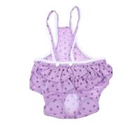 Female Dog Diaper with Suspender Comfortable Reusable Pet Menstruation Physiological Pants Washable Puppy Sanitary Panties(Lila,X-Large)