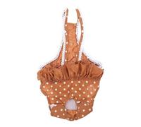 Female Dog Diaper with Suspender Comfortable Reusable Pet Menstruation Physiological Pants Washable Puppy Sanitary Panties(Brown,Lagre)